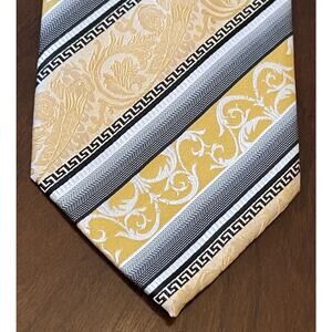 Daniel Ellissa Gold Black 100% Polyester Men’s Neck Tie Made In China